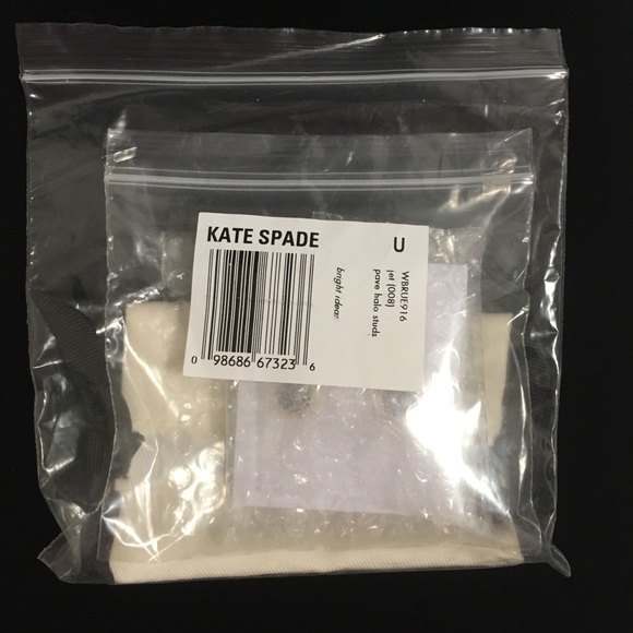 🆕KATE SPADE ♠️ - PAVE CRYSTAL HALO STUD EARRINGS - Picture 2 of 8